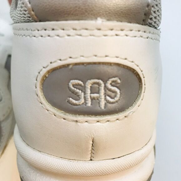 SAS Tour Mesh Tripad Comfort Sneaker Womens 9M Silver White Lace Up Walking Shoe - Picture 12 of 13